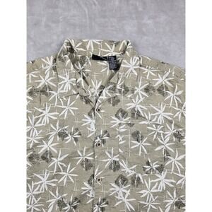 Op Ocean Pacific Sport Button Up Shirt Mens XXL Floral Hawaiian Short‎ Sleeve